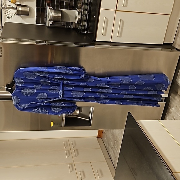 💕TRINA TURK💕 Shalina Maxi Dress ~ Bengal Blue/Ocean Large L NWOT - Picture 8 of 13